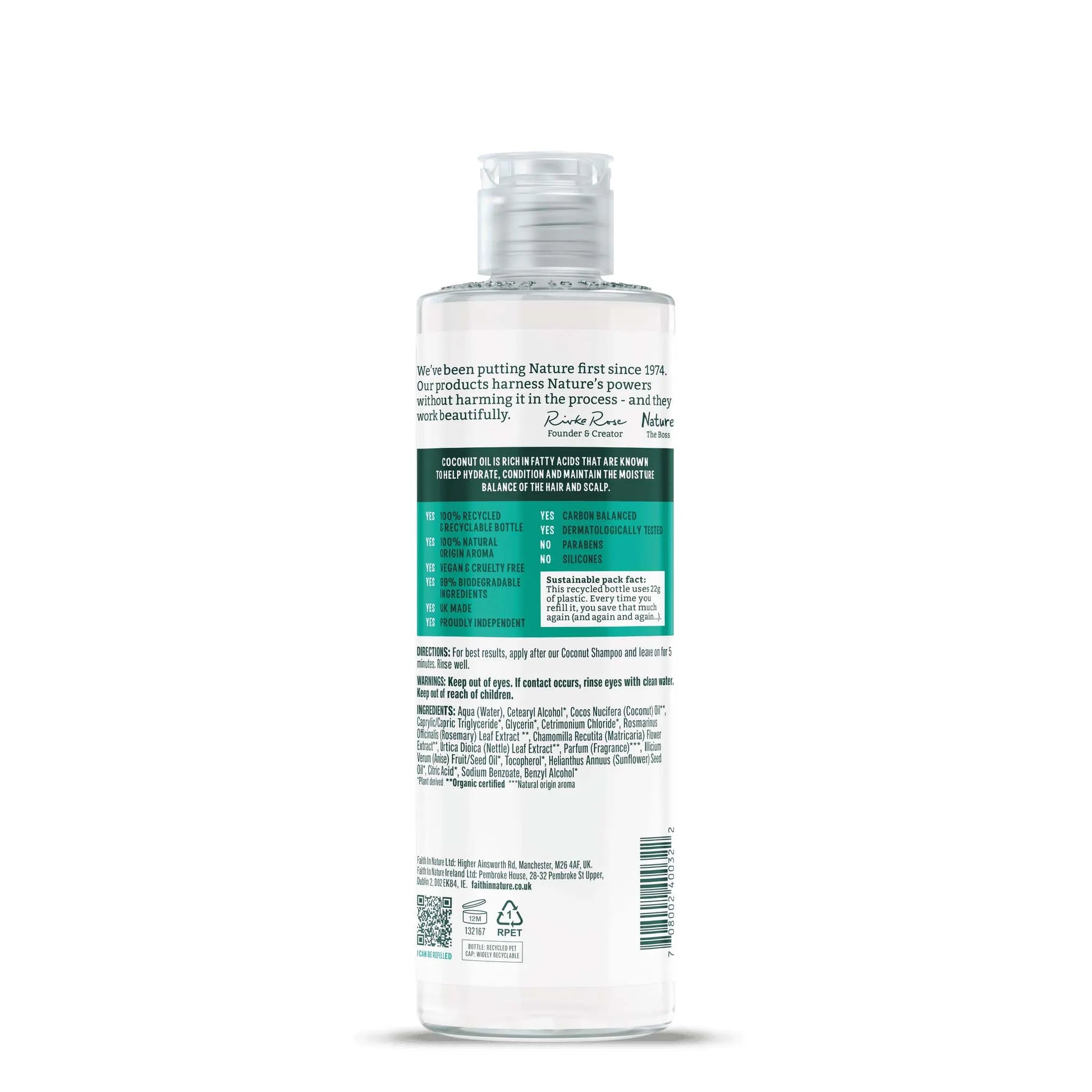 Faith in Nature Coconut Conditioner 400ml Back