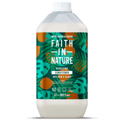 Faith In Nature Coconut Conditioner - 5L Refill Bottle Front