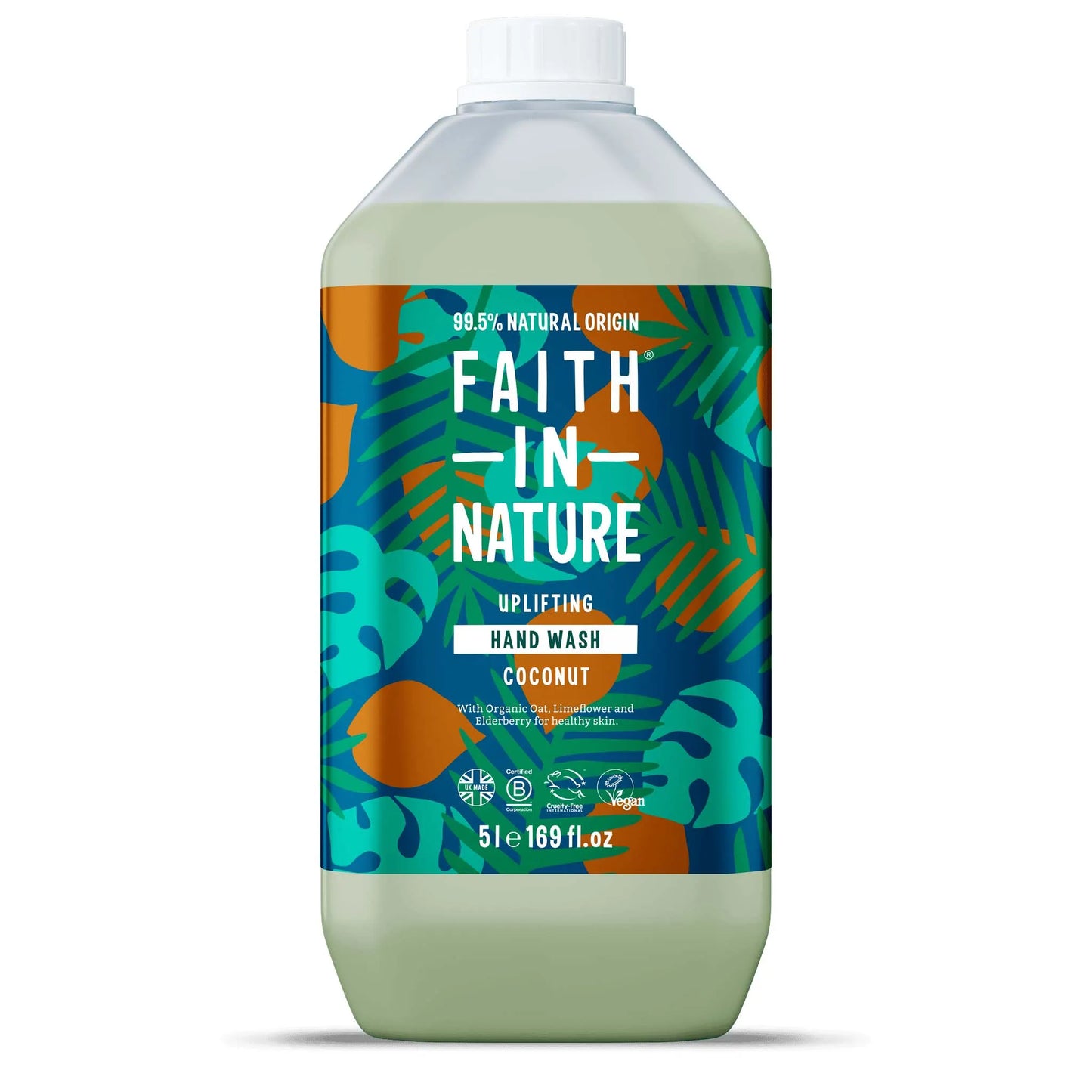 Faith in Nature Coconut Hand Wash - 5L Refill Front