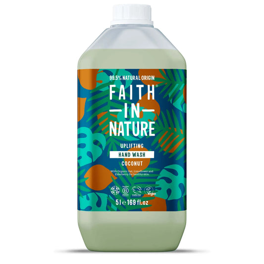 Faith in Nature Coconut Hand Wash - 5L Refill Front