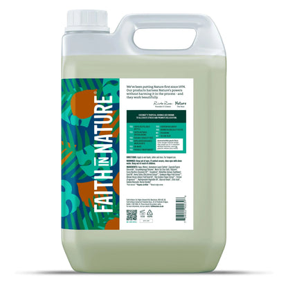 Faith in Nature Coconut Hand Wash - 5L Refill Side