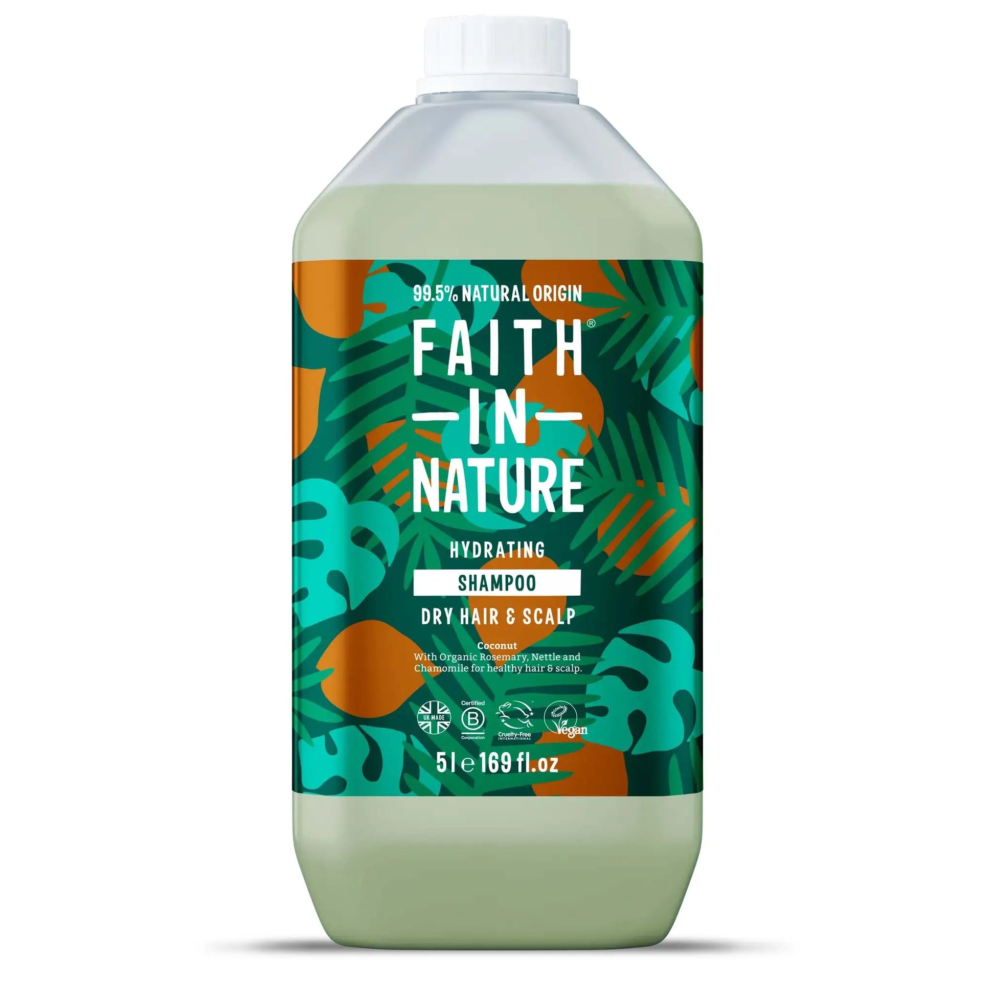 Faith in Nature Coconut Shampoo - 5L Refill Front