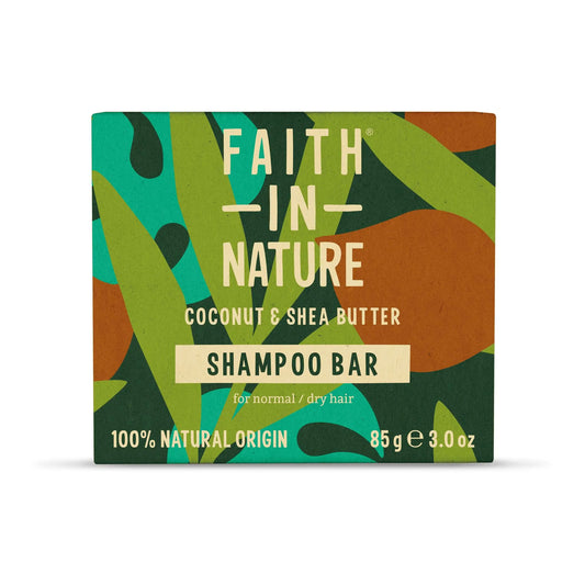 Faith in Nature Coconut & Shea Butter Shampoo Bar 85g Box Front