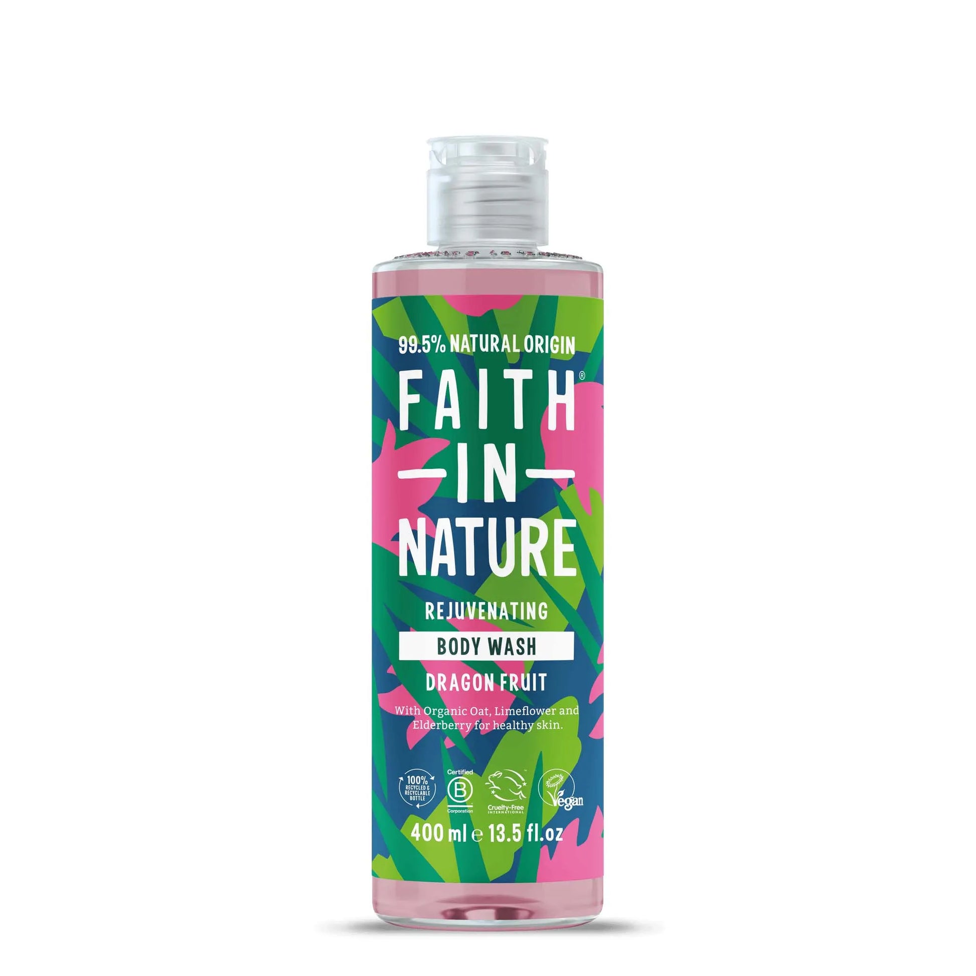 Faith in Nature Dragon Fruit Body Wash 400ml Bottle Front