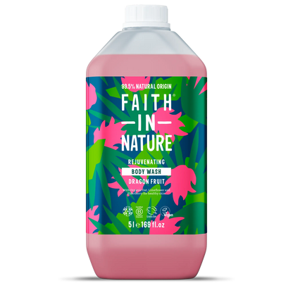 Faith in Nature Dragon Fruit Body Wash - 5L Refill Bottle Front