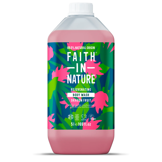 Faith in Nature Dragon Fruit Body Wash - 5L Refill Bottle Front