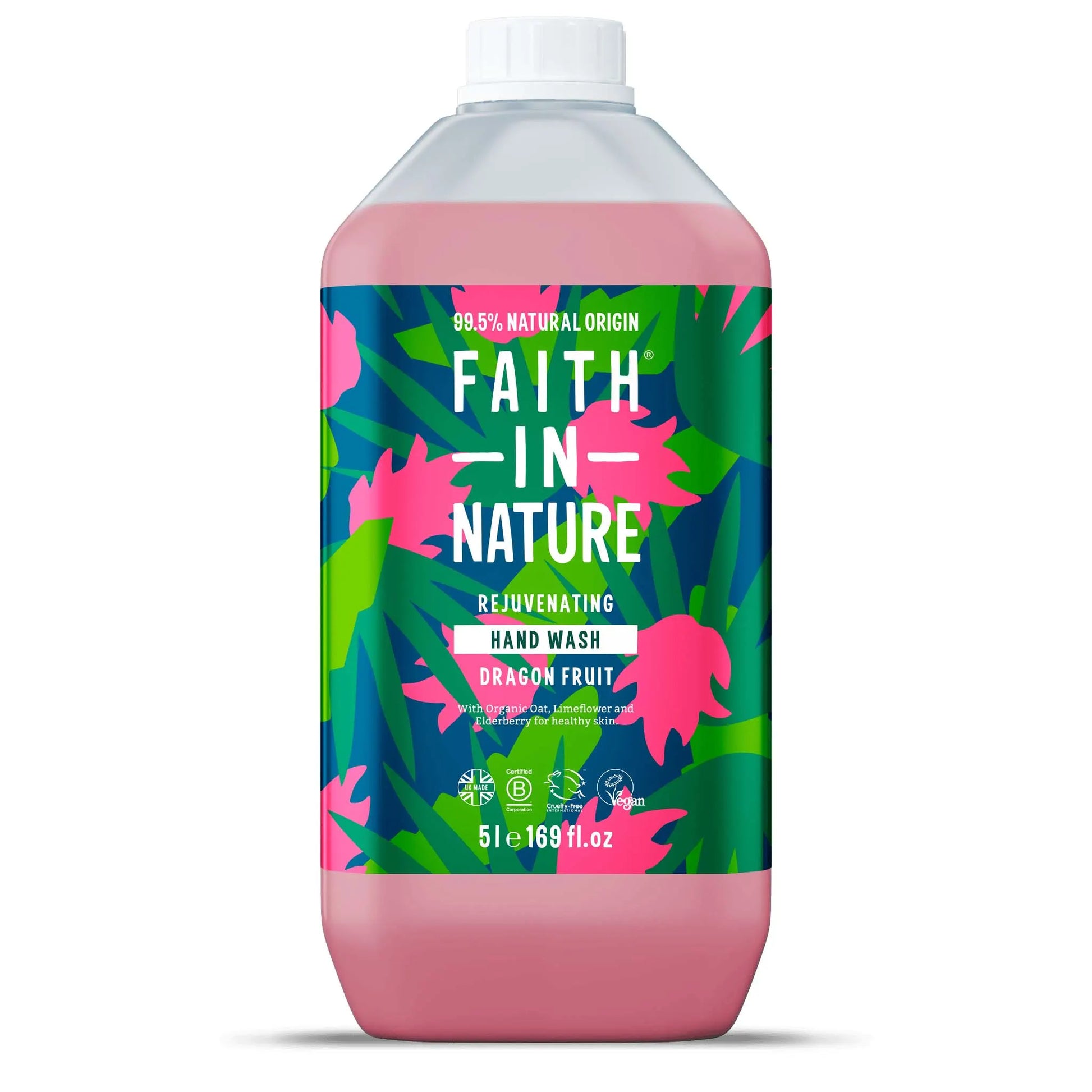 Faith in Nature Dragon Fruit Hand Wash - 5L Refill Front