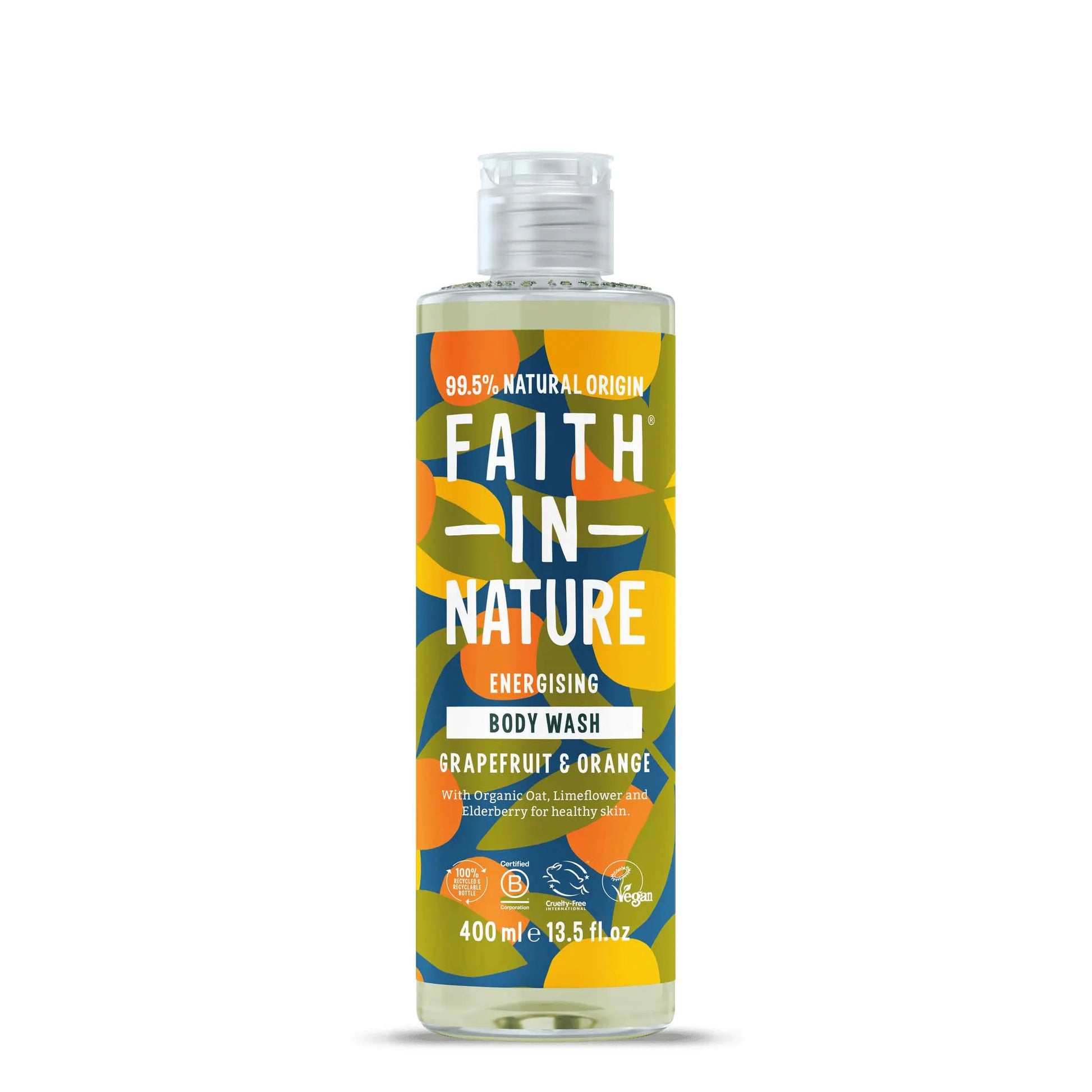 Faith in Nature Grapefruit & Orange Body Wash 400ml Bottle Front