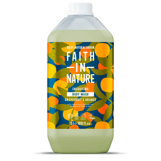 Faith In Nature Grapefruit & Orange Body Wash - 5L Refill Bottle Front