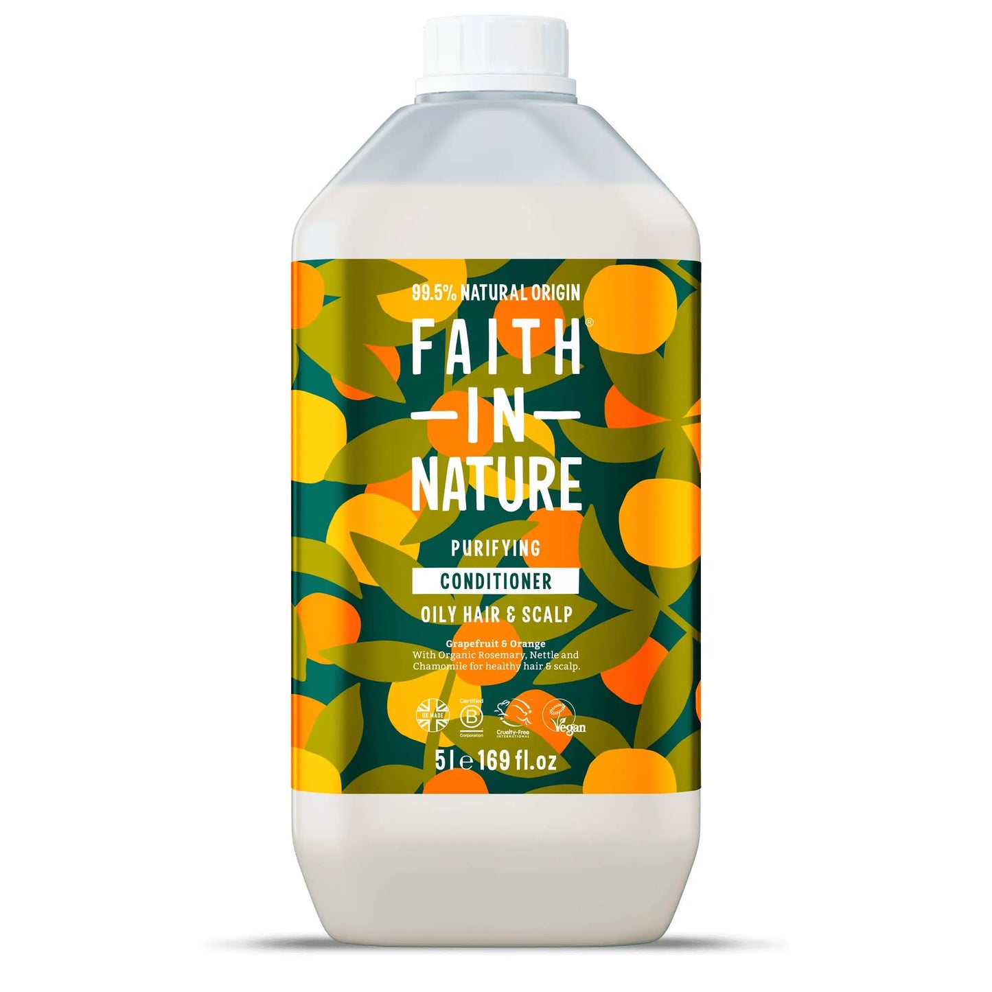 Faith in Nature Grapefruit & Orange Conditioner - 5L Refill Bottle Front