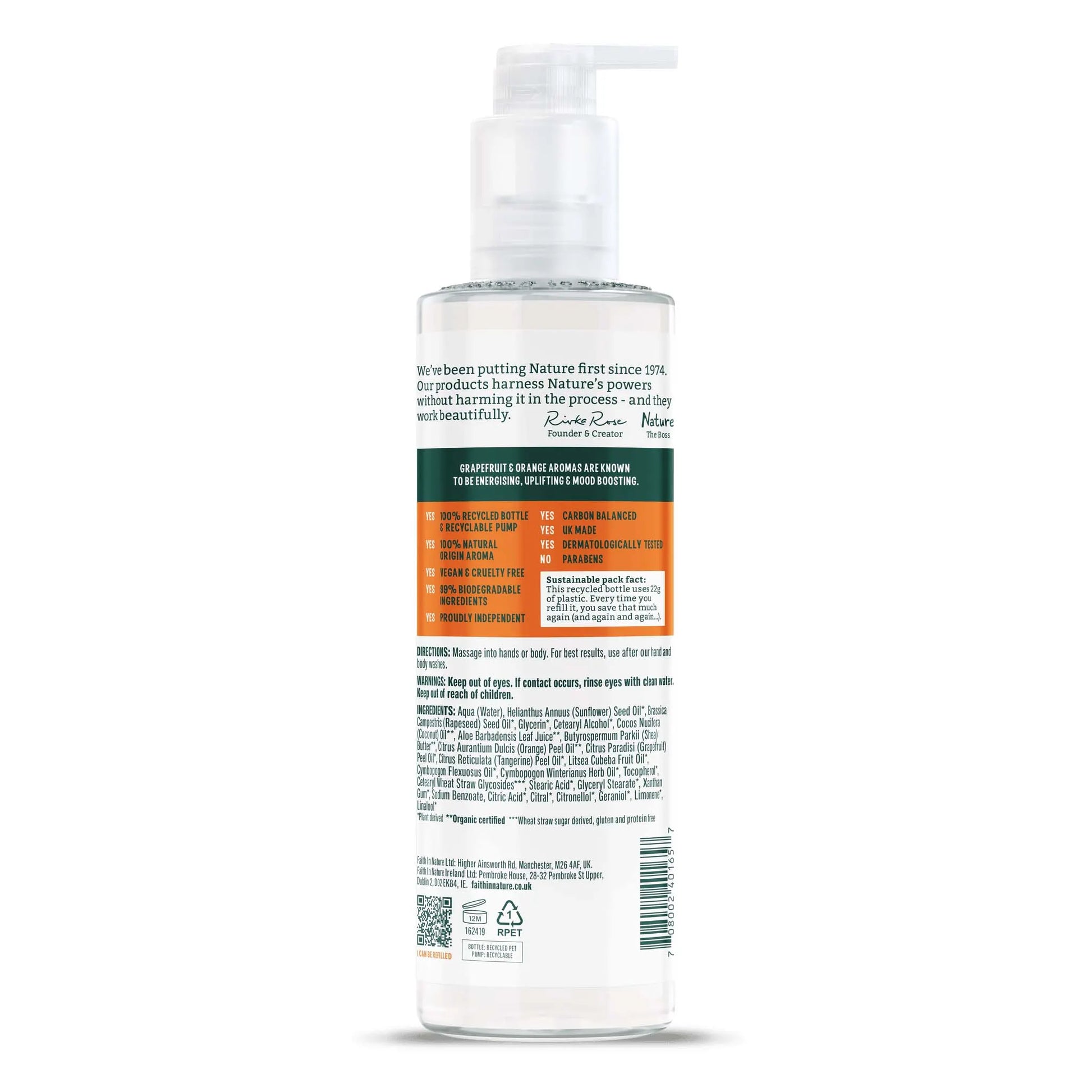 Faith in Nature Grapefruit & Orange Hand & Body Lotion 400ml Back