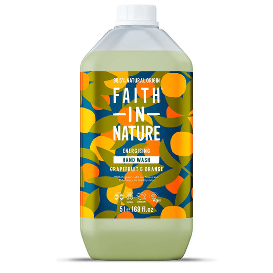 Faith in Nature Grapefruit & Orange Hand Wash - 5L Refill Front