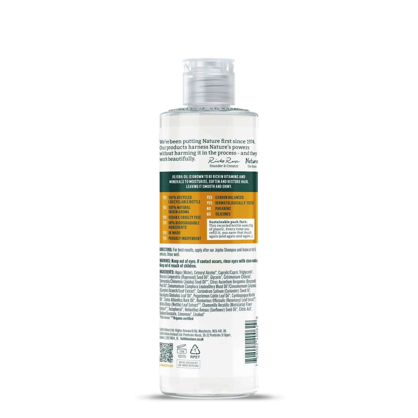 Faith in Nature Jojoba Conditioner 400ml Back