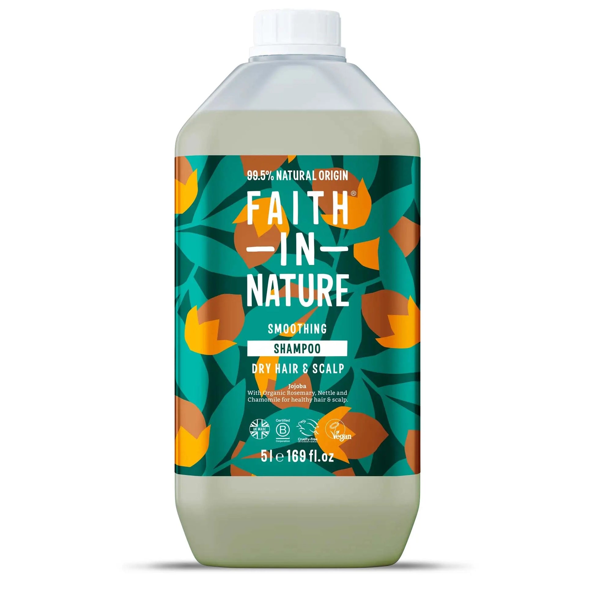 Faith in Nature Jojoba Shampoo - 5L Refill Bottle Front