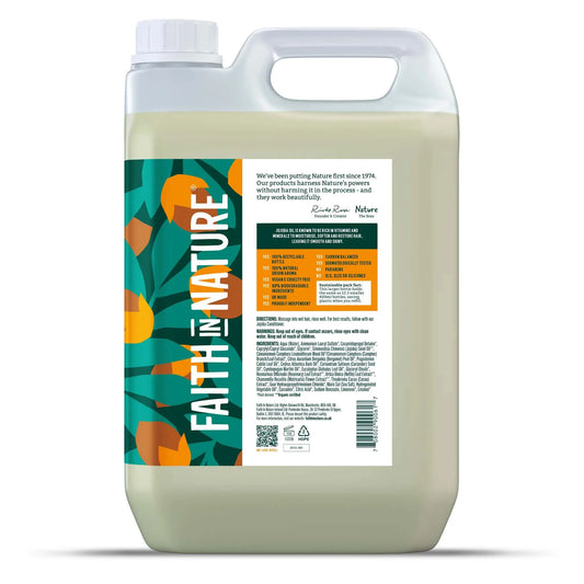 Faith in Nature Jojoba Shampoo - 5L Refill Bottle Side