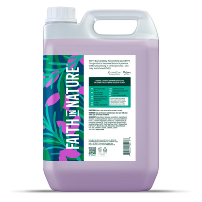 Faith In Nature Lavender & Geranium Body Wash - 5L Refill Bottle Side