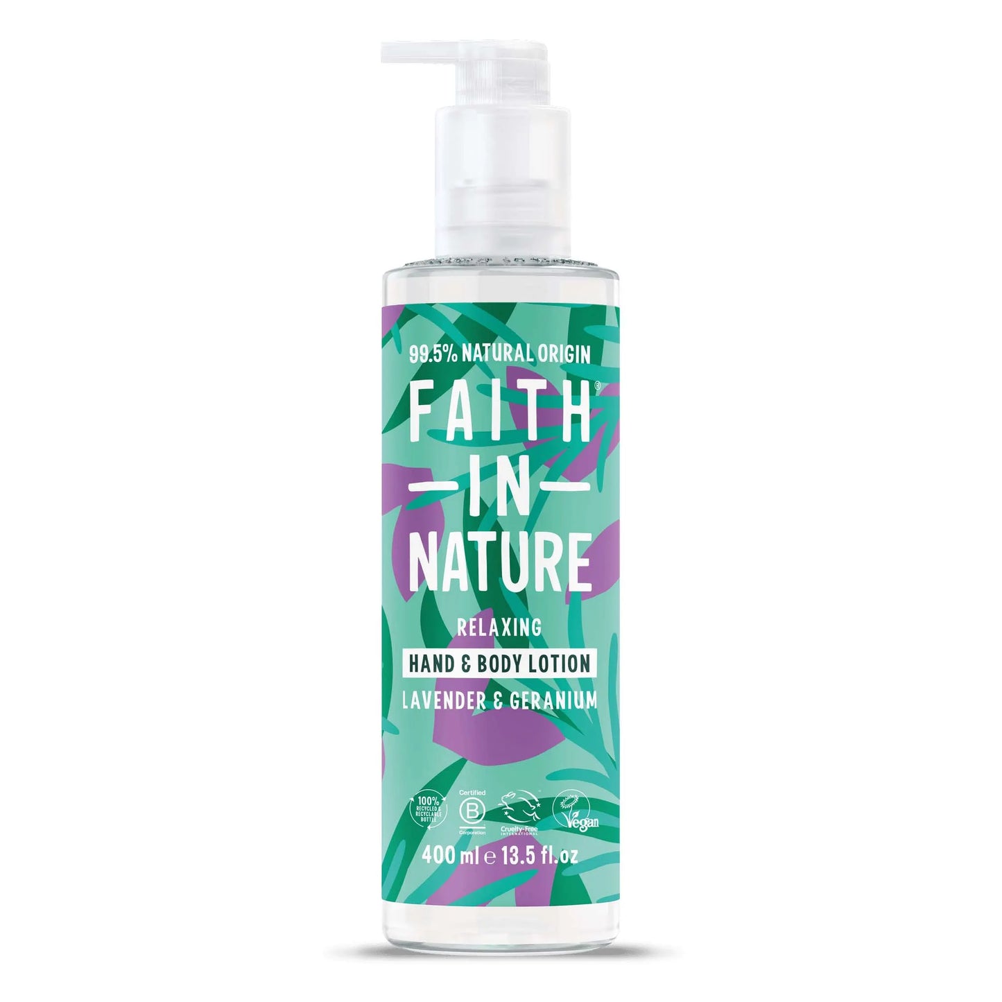 Faith in Nature Lavender & Geranium Hand & Body Lotion 400ml Front
