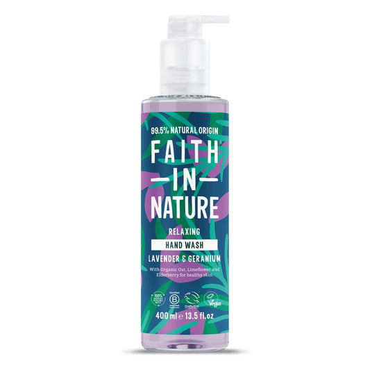 Faith in Nature Lavender & Geranium Hand Wash 400ml Front Right
