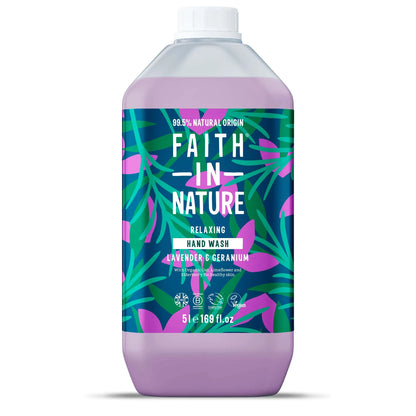 Faith In Nature Lavender & Geranium Hand Wash - 5L Refill Front