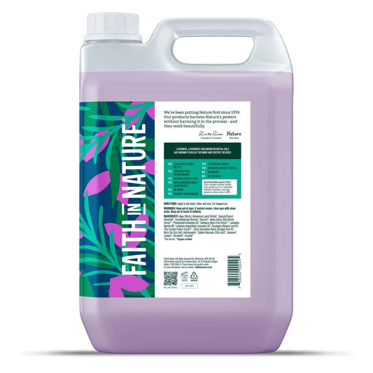 Faith In Nature Lavender & Geranium Hand Wash - 5L Refill Side