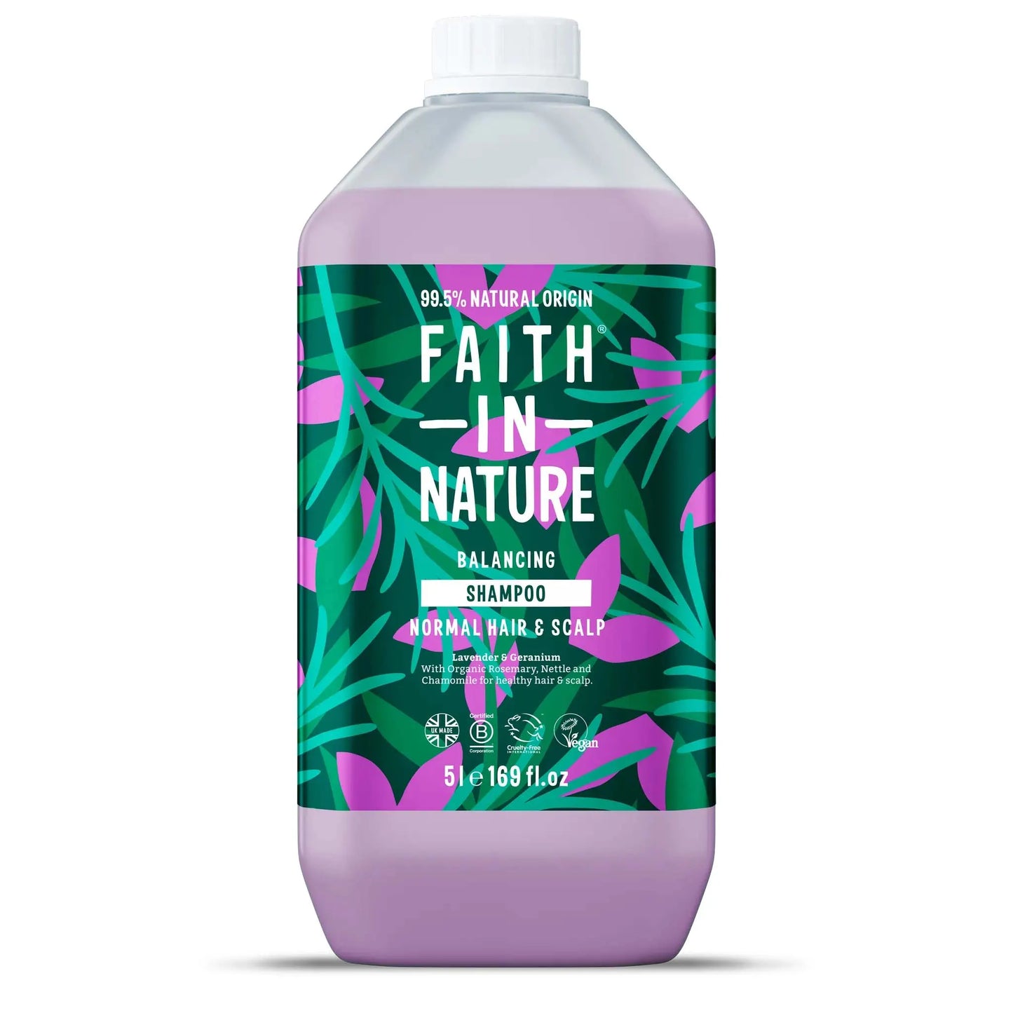 Faith In Nature Lavender & Geranium Shampoo - 5L Refill Front