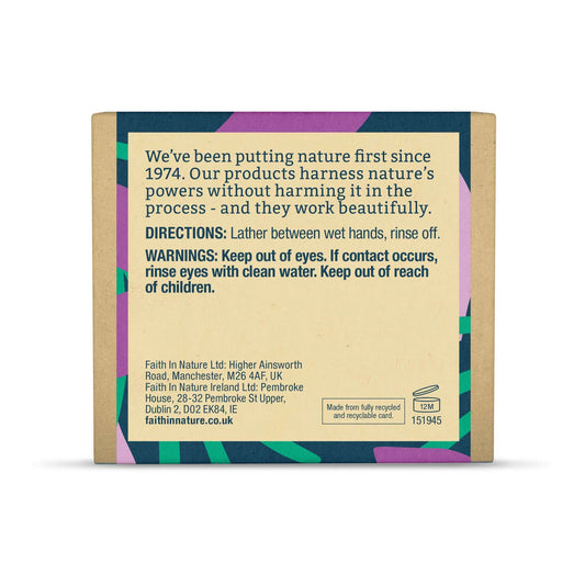 Faith in Nature Lavender Soap Bar 100g Box Back