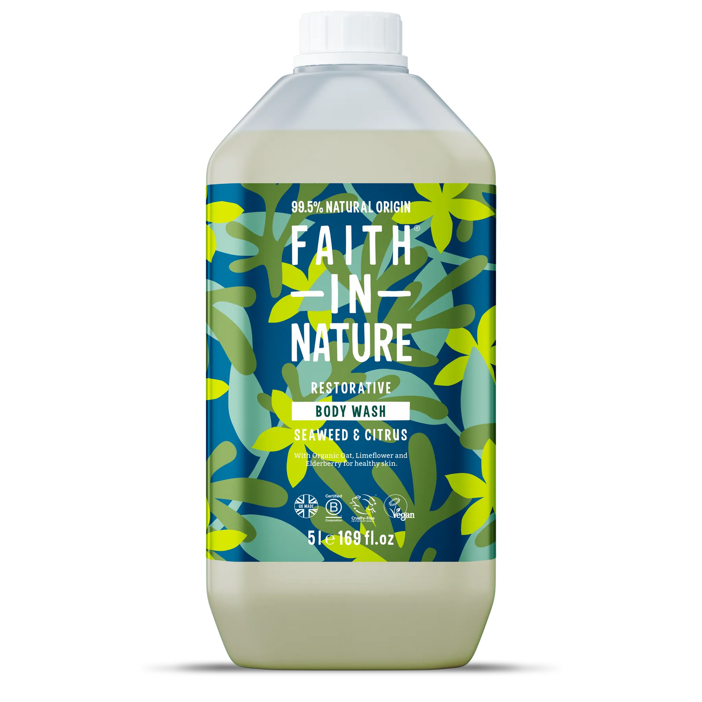 Faith in Nature Seaweed & Citrus Body Wash - 5L Refill Bottle Front