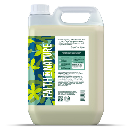 Faith in Nature Seaweed & Citrus Body Wash - 5L Refill Bottle Side