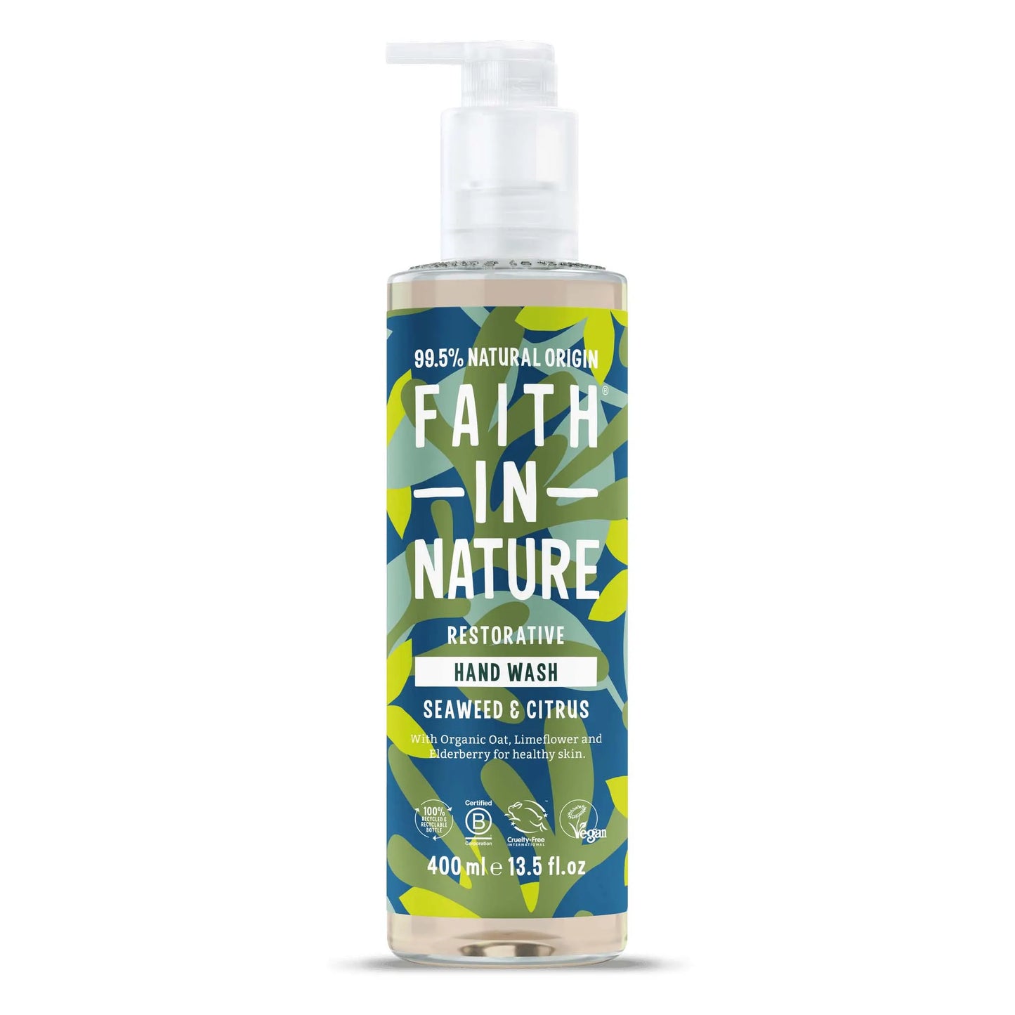 Faith in Nature Seaweed & Citrus Hand Wash 400ml Front Left
