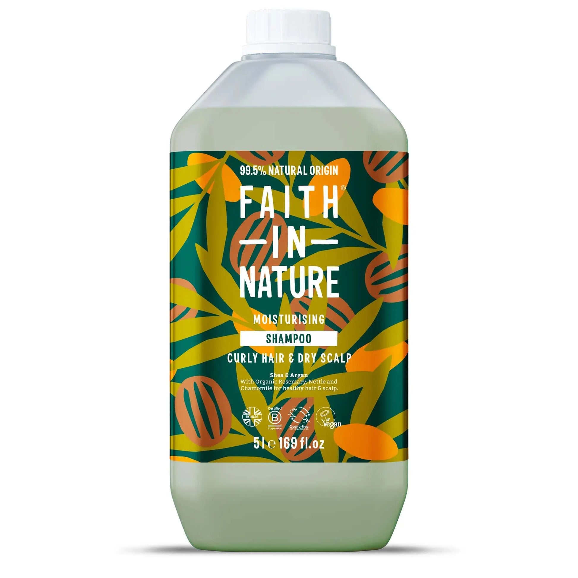 Faith in Nature Shea & Argan Shampoo - 5L Refill Front