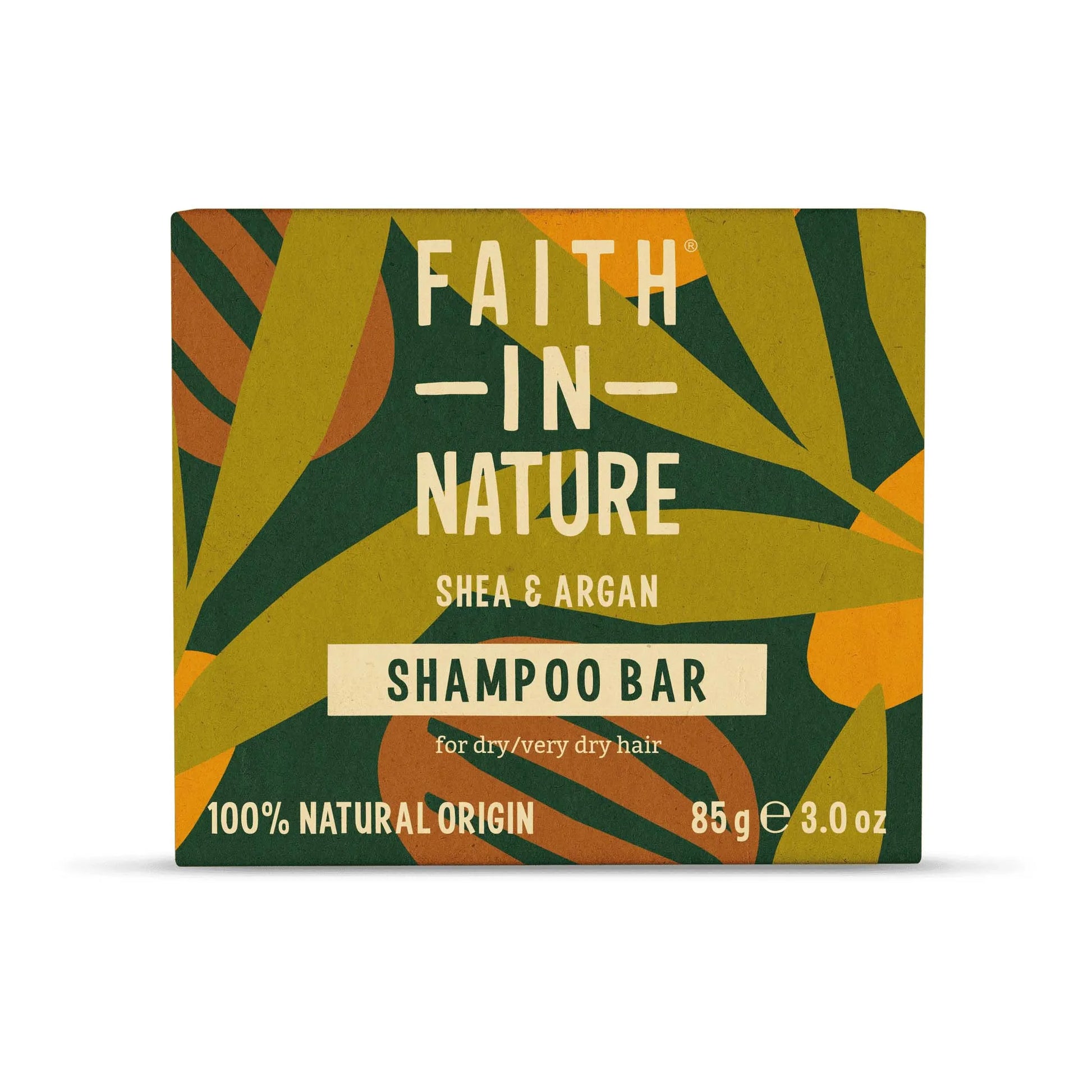 Faith in Nature Shea & Argan Shampoo Bar 85g Box Front