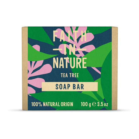 Faith in Nature Tea Tree Soap Bar 100g Box Front