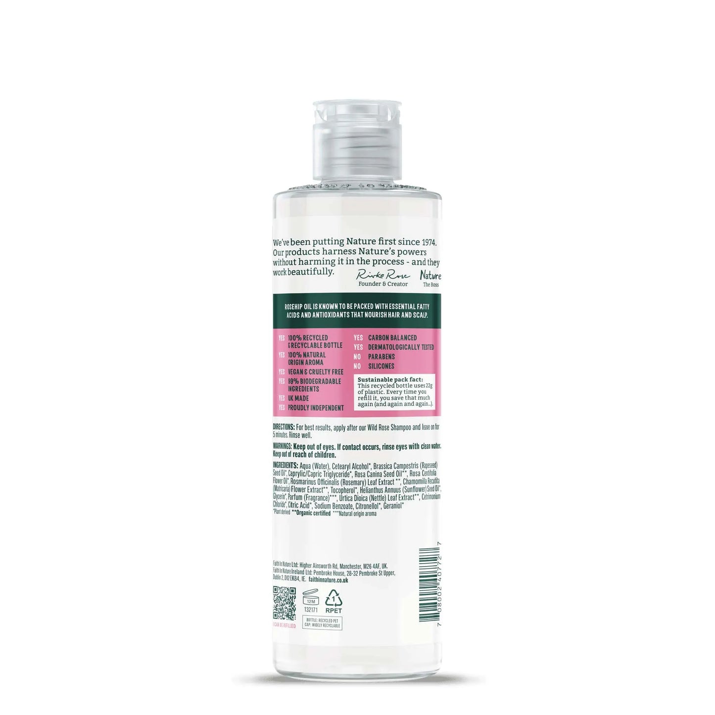 Faith in Nature Wild Rose Conditioner 400ml Back