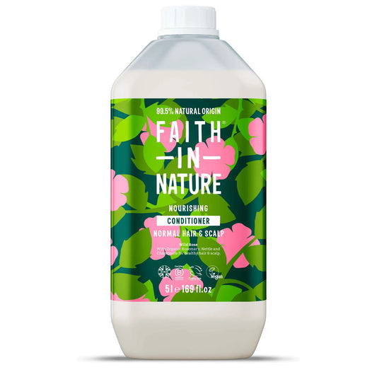 Faith in Nature Wild Rose Conditioner - 5L Refill Bottle Front
