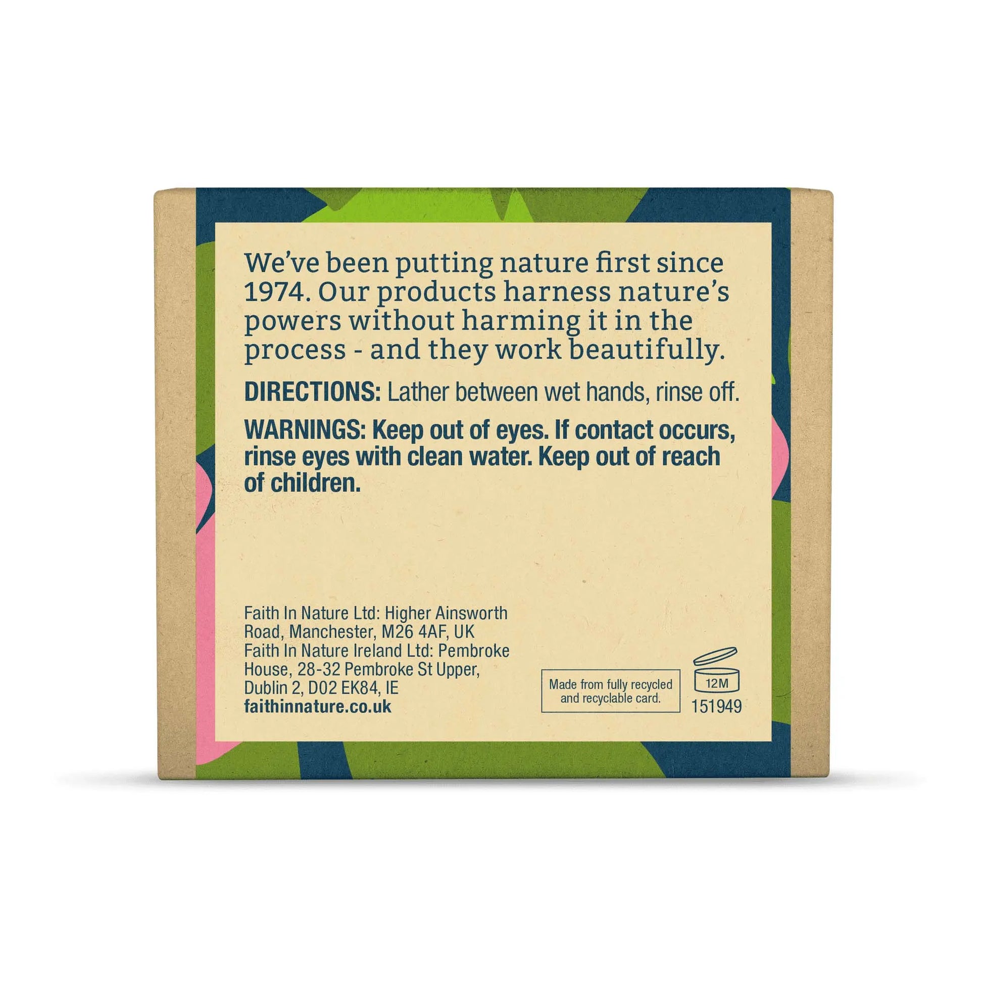 Faith in Nature Wild Rose Soap Bar 100g Box Back