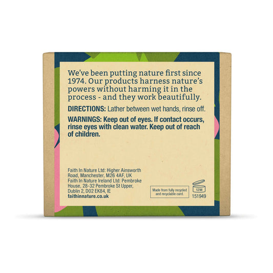Faith in Nature Wild Rose Soap Bar 100g Box Back
