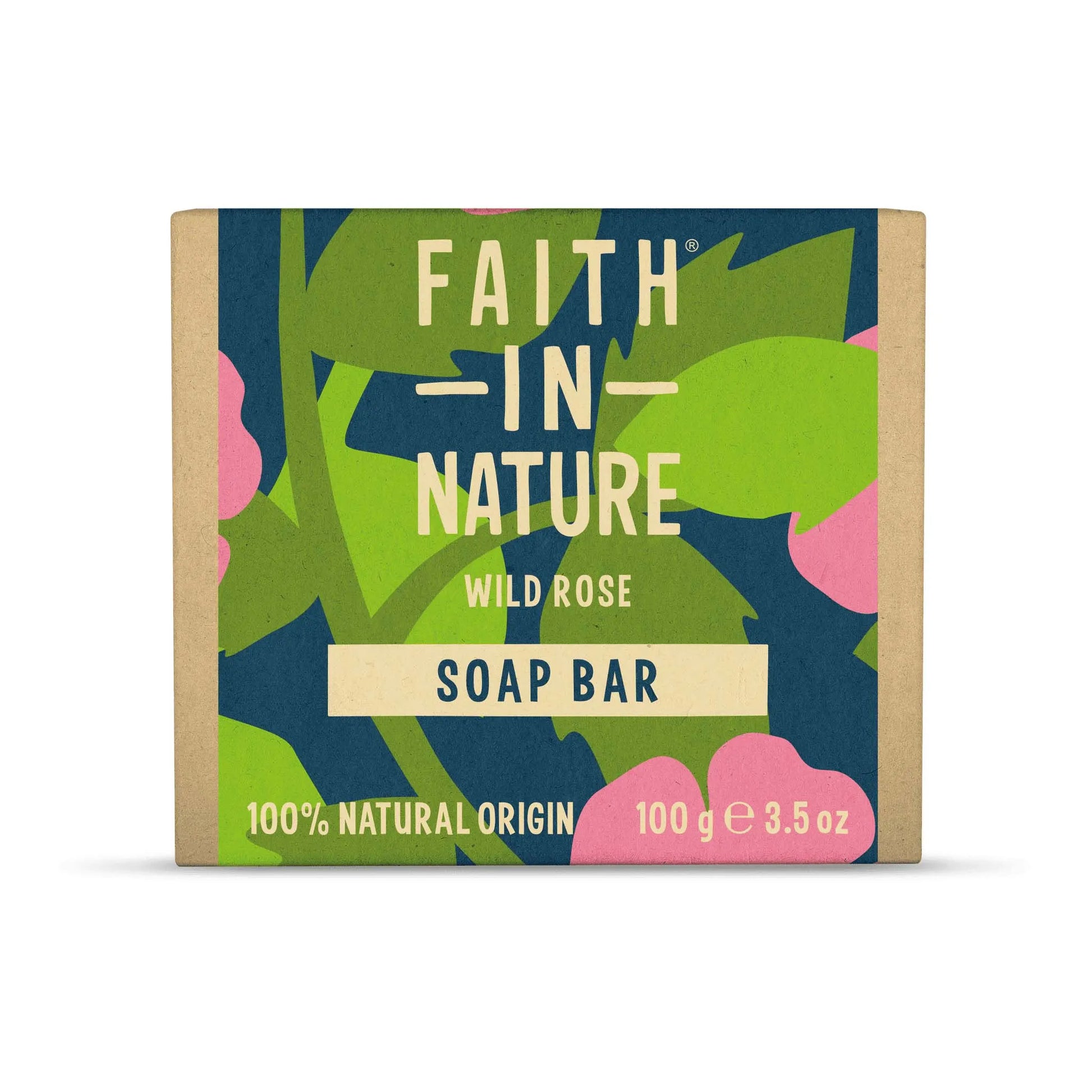 Faith in Nature Wild Rose Soap Bar 100g Box Front
