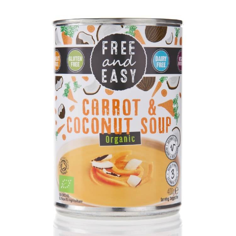 Free & Easy Carrot & Coconut Soup Organic 400g