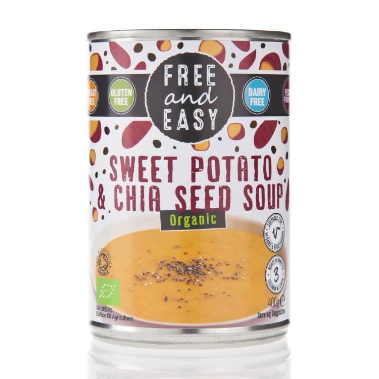 Free & Easy Sweet Potato & Chia Soup Organic 400g
