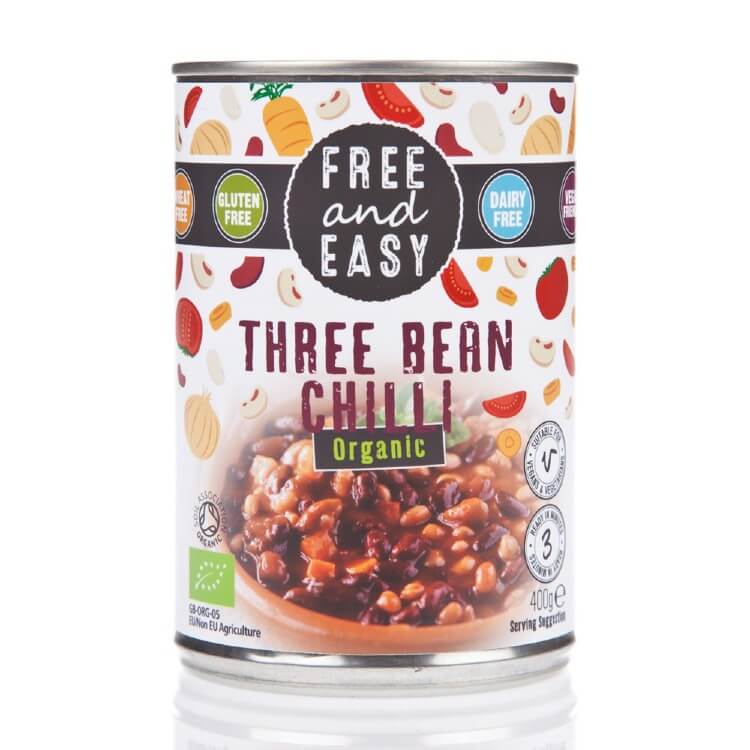 Free & Easy Three Bean Chilli Organic 400g