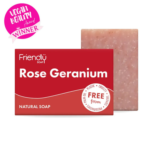 Friendly Soap Rose Geranium Bar 95g