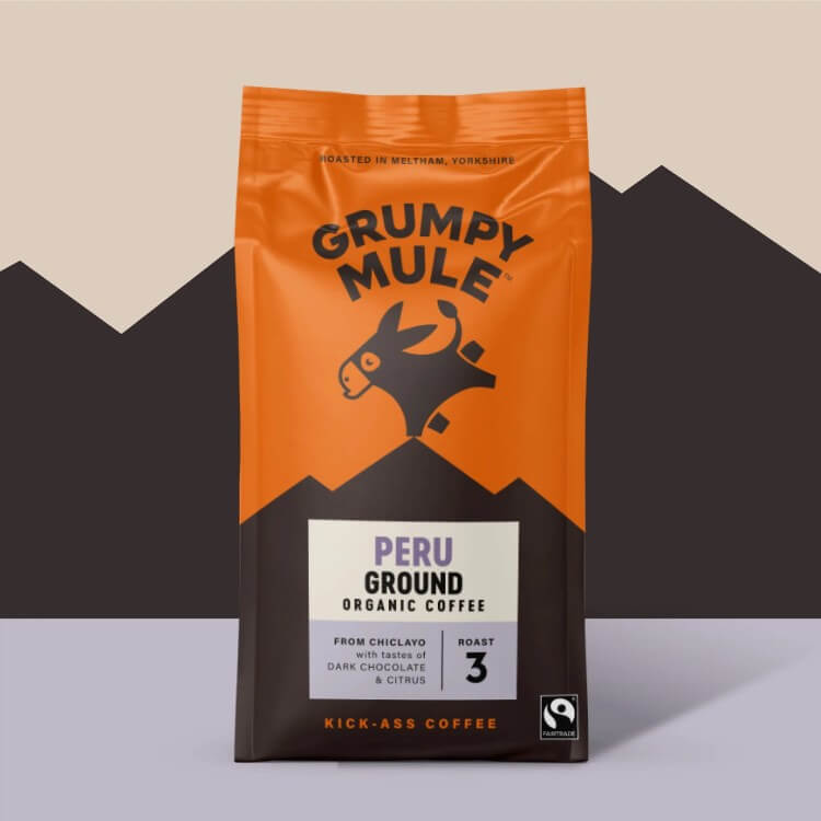 Grumpy Mule Peru ground coffee organic