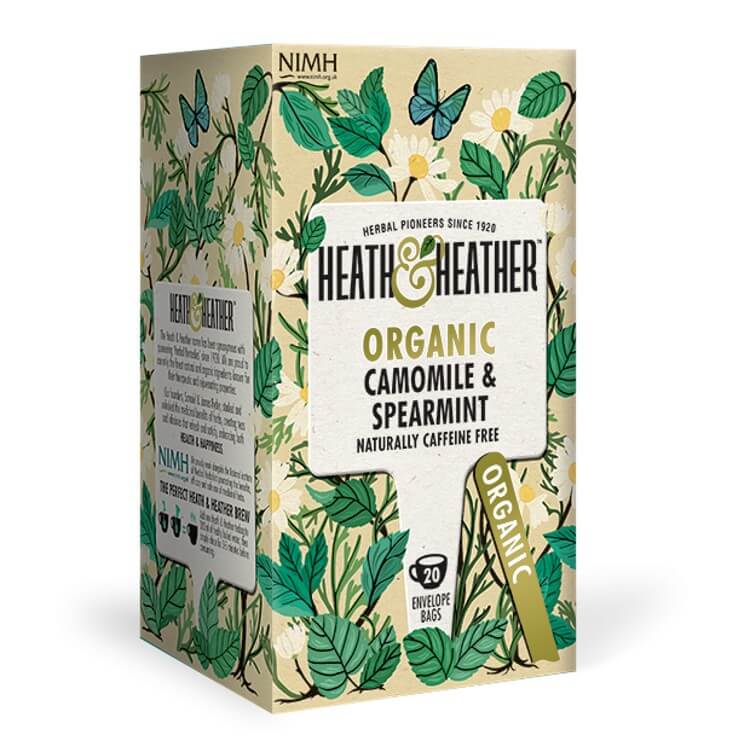 Heath & Heather Camomile & Spearmint 20 Teabags Organic