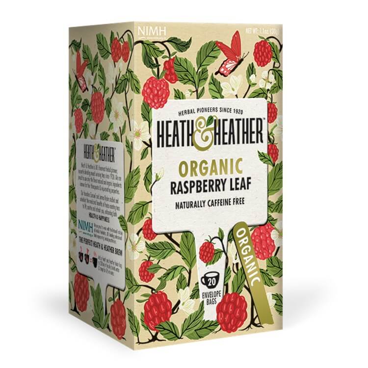 Heath & Heather Raspberry Leaf 20 Teabags Organic
