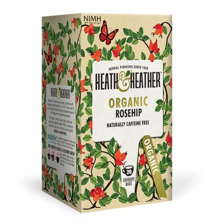 Heath & Heather Rosehip 20 Teabags Organic