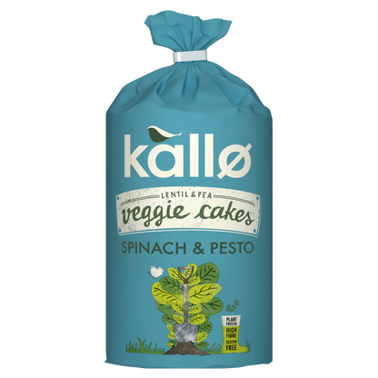 Kallo Spinach and Pesto Veggie Cakes 122g front pack shot