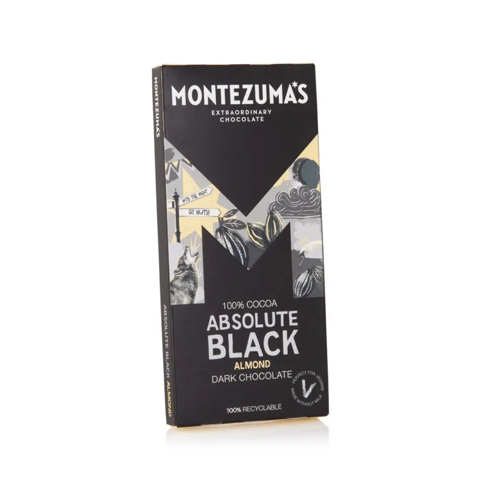 Montezuma Absolute Black 100% Cocoa & Almonds