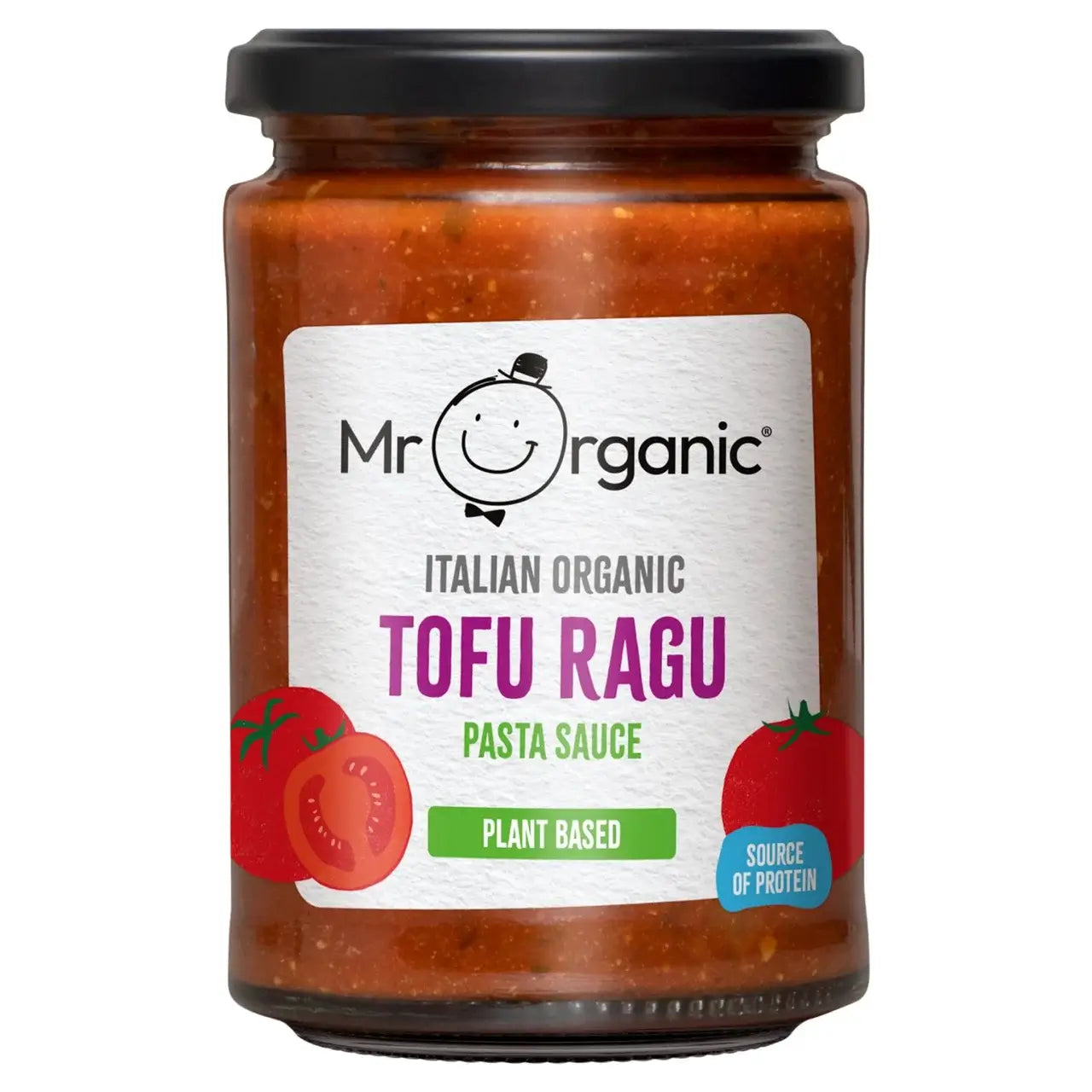 Jar of Mr Organic Italian Tofu Ragu Pasta Sauce 350g