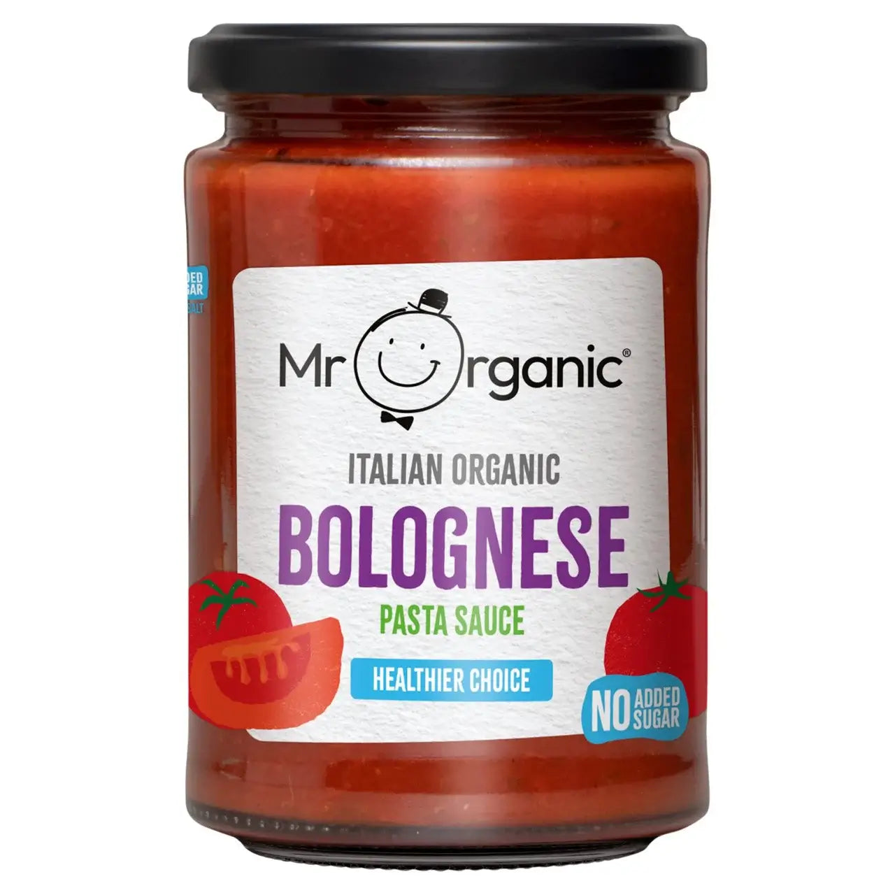 Jar of Mr Organic Italian Healthier Choice Bolognese Pasta Sauce 350g