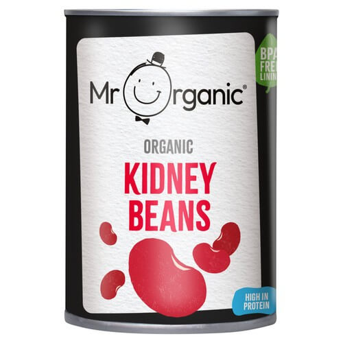 Mr Organic Red Kidney Beans 400g BPA Free tin.